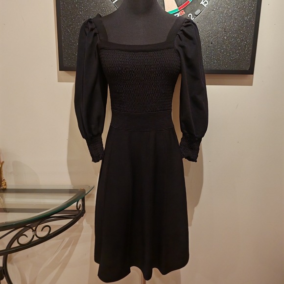 Sandro Black Puff Sleeve Dress - Picture 5 of 16
